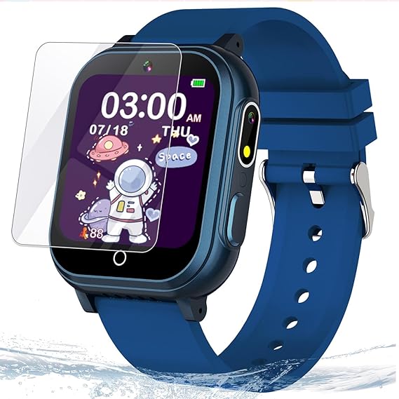 Cosjoype Kids Waterproof Smart Watch with Dual Camera & 32 Games