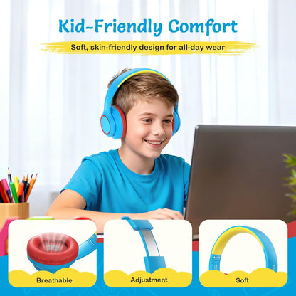 TONOSHARK Kids Bluetooth Headphones with ANC, Foldable Over-Ear