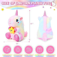 11.8'' Unicorn Plush Toy - Soft, Kawaii Stuffed Animal Gift for All Ages