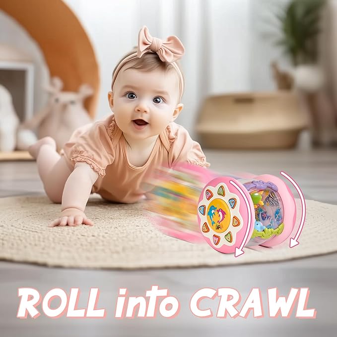 Baby Musical Light-Up Toy – Ocean-Themed, Rotating Lights & Crawling Fun