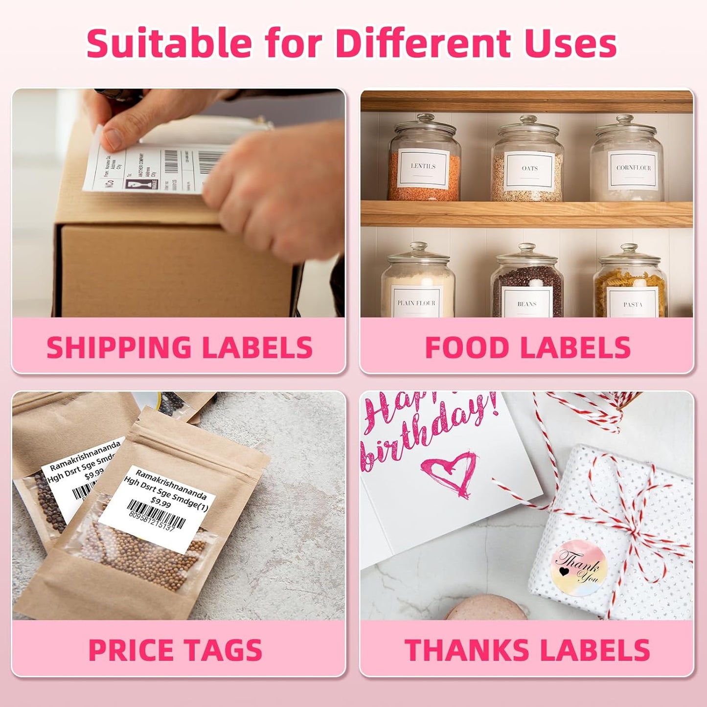 Omezizy WiFi Shipping Label Printer 4x6 – 300DPI Wireless Thermal Printer