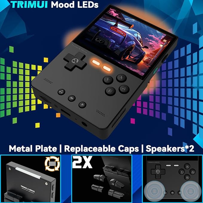 Trimui Brick Handheld Game Console 3.2” IPS Screen, 64GB, Open-Source Linux