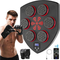 Smart Boxing Machine - LED Music Trainer with Gloves, Strength Test, Bluetooth