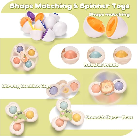 Majabike 7-in-1 Montessori Baby Toys Set – Sensory Blocks & Stacking Rings