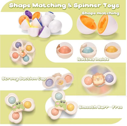 Majabike 7-in-1 Montessori Baby Toys Set – Sensory Blocks & Stacking Rings