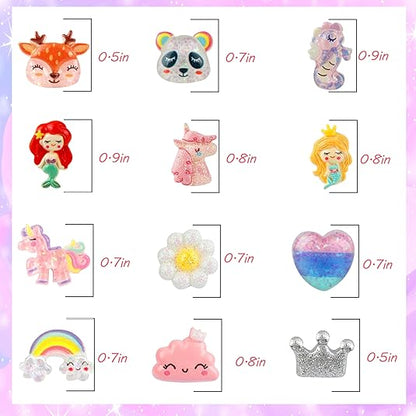 Sunxiner 12-Pair Clip-On Earrings Set for Girls Hypoallergenic Jewelry Gifts