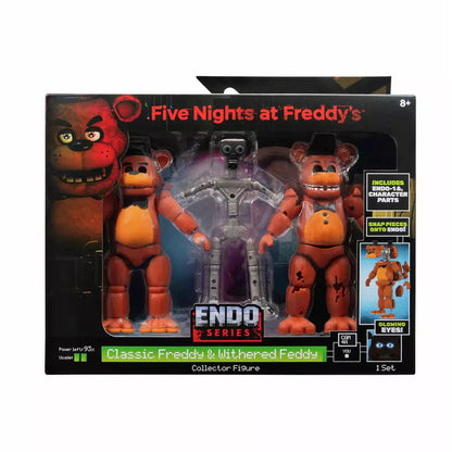 FNAF Endo Series Freddy 6" Figure – Classic & Withered Freddy Collector Set