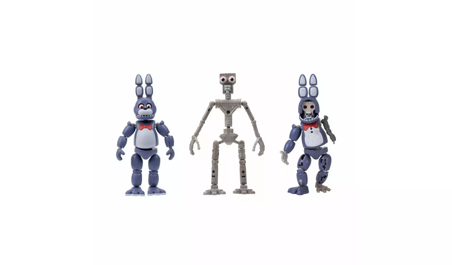 FNAF Bonnie 6" Figure – Classic & Withered Bonnie Buildable Endoskeleton Toy