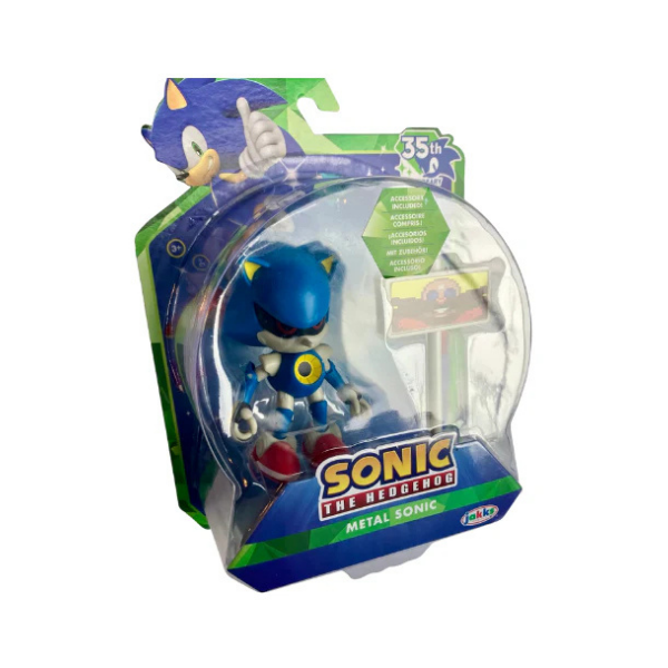 Sonic 35th Anniversary Metal Sonic 4-Inch Figure with Goal Post by Jakks