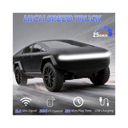 1/24 Scale RC Pickup Truck, 2.4GHz Remote Control Car with Toy EV Charger, Built-in Rechargeable Battery