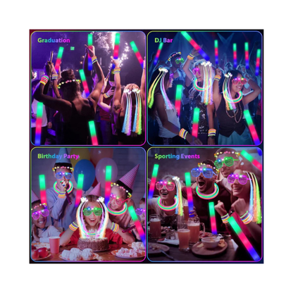 HONLYNE 302-Piece Glow Party Supplies LED Toys Kit for Kids & Adults
