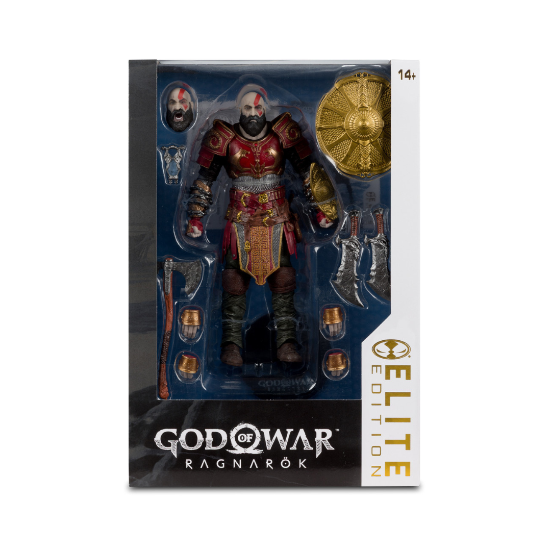 McFarlane Elite Edition God of War Ragnarök Kratos with Ares Armor Deluxe Action Figure
