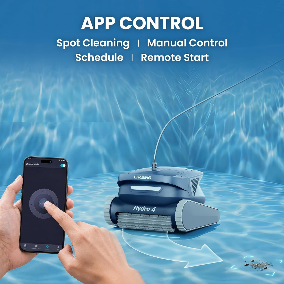 Chasing Hydro 4 Corded Robotic Pool Cleaner for Inground Pools 49ft