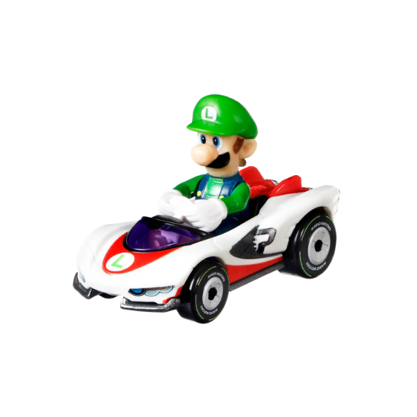 Hot Wheels Mario Kart 4 Pack Die Cast Vehicles Set – Mario Luigi Peach Rosalina Nintendo Kart Racers