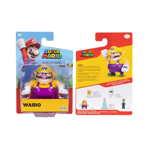 Super Mario Wario 2.5” Action Figure – Jakks Pacific Nintendo Collectible Toy