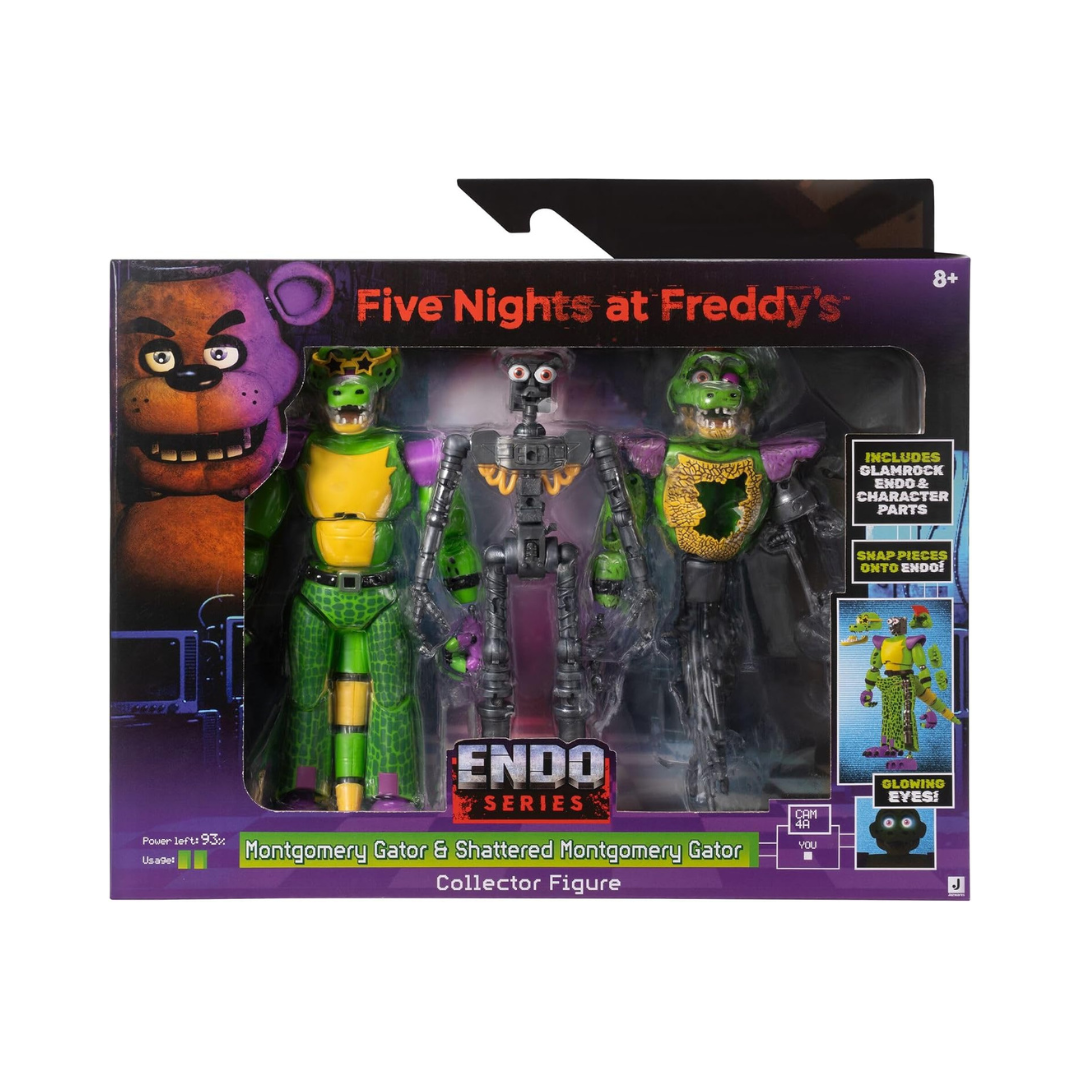 Five Nights at Freddy’s Endo Series Montgomery Gator and Shattered Montgomery Gator Jazwares collector figure