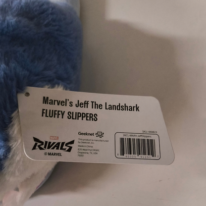 Marvel Rivals Jeff the Land Shark Plush Fluffy Slippers GameStop Exclusive One Size New