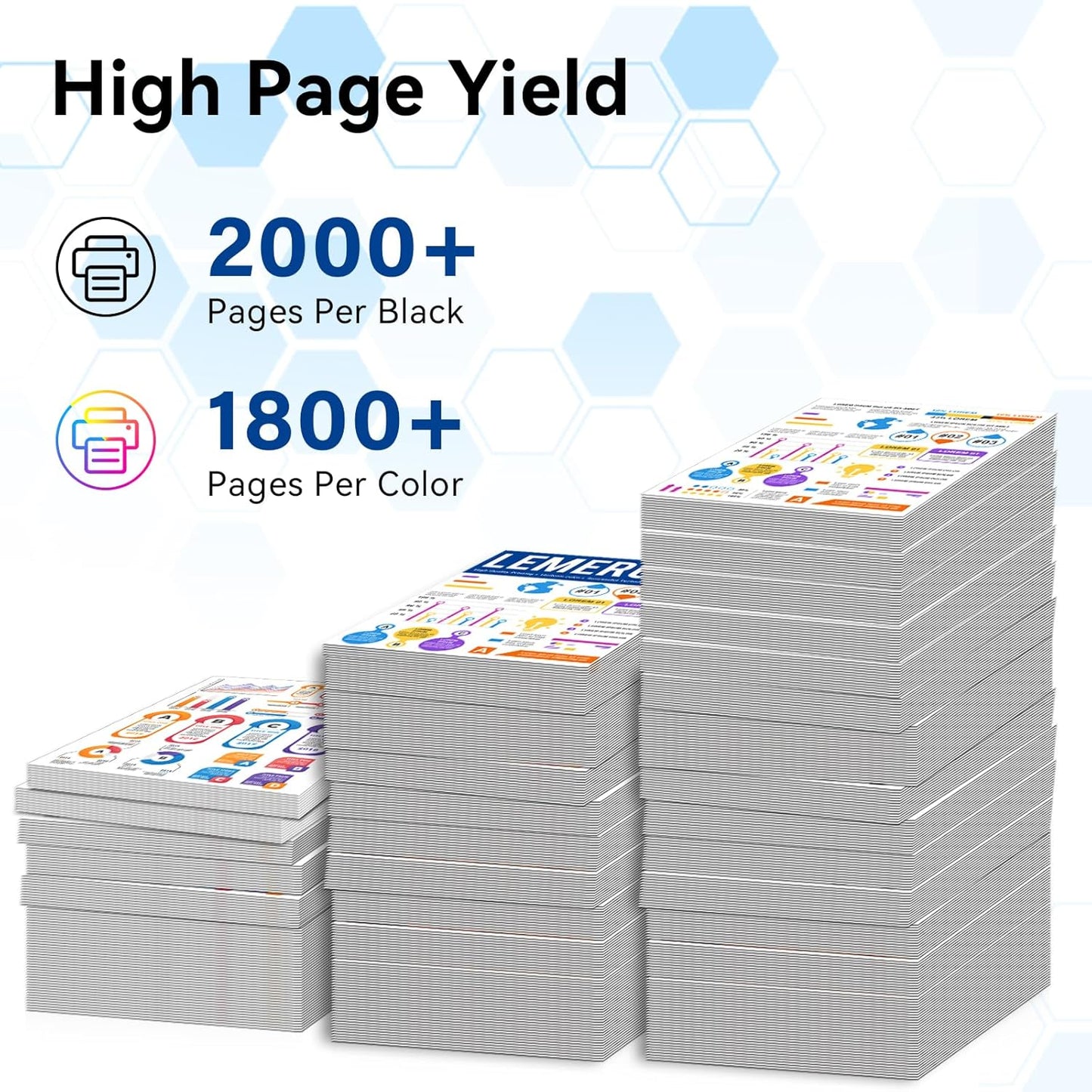 LEMERO 210A Toner Cartridges 4-Pack for HP Color LaserJet Pro 4201 4301 MFP