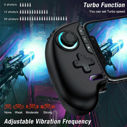 AXYBCOOL Mobile Wireless Game Controller with Hall Joystick RGB