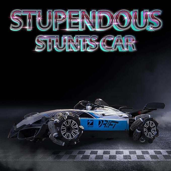 Sunnydaze Stunt RC Car –Gesture Sensing, 360° Spins, Lights & Steam Effects