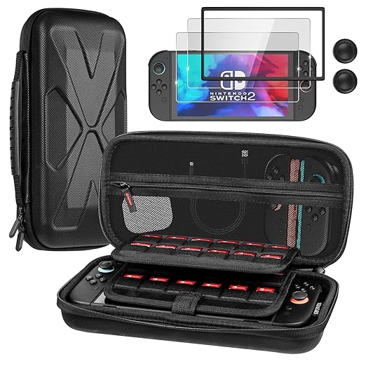 Nintendo Switch 2 Console + Logitech G29 Racing Wheel + Switch 2 Protective Case Bundle Set – Premium Gaming Pack