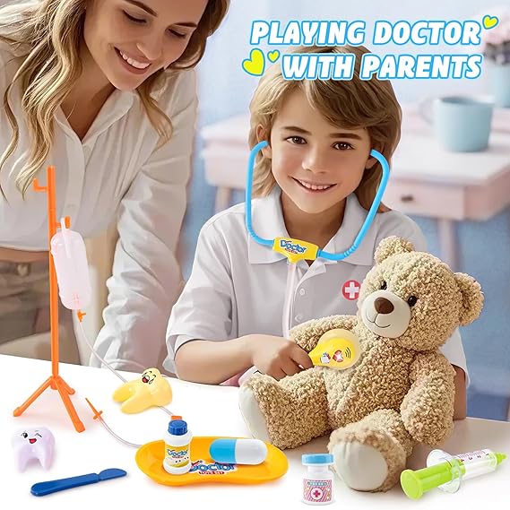 NETEHU Doctor Kit for Kids – Pretend Play Medical Set with Stethoscope