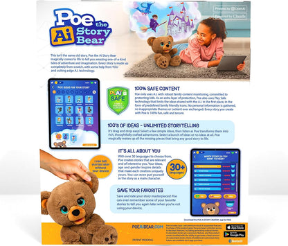 Poe the AI Story Bear – Interactive Learning Plush (Powered by OpenAI)