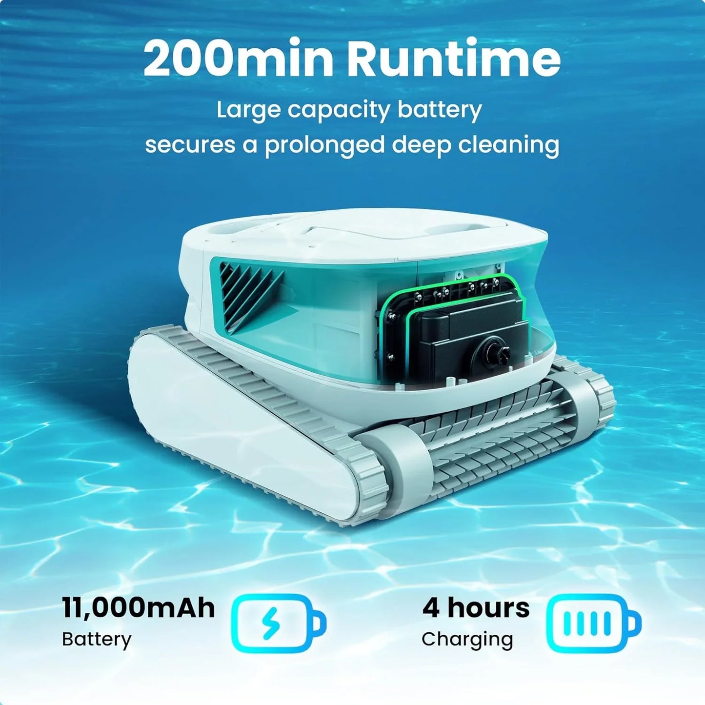 Chasing 2025 Hydro 3 Robotic Pool Cleaner – Cordless Vacuum with 200min Runtime