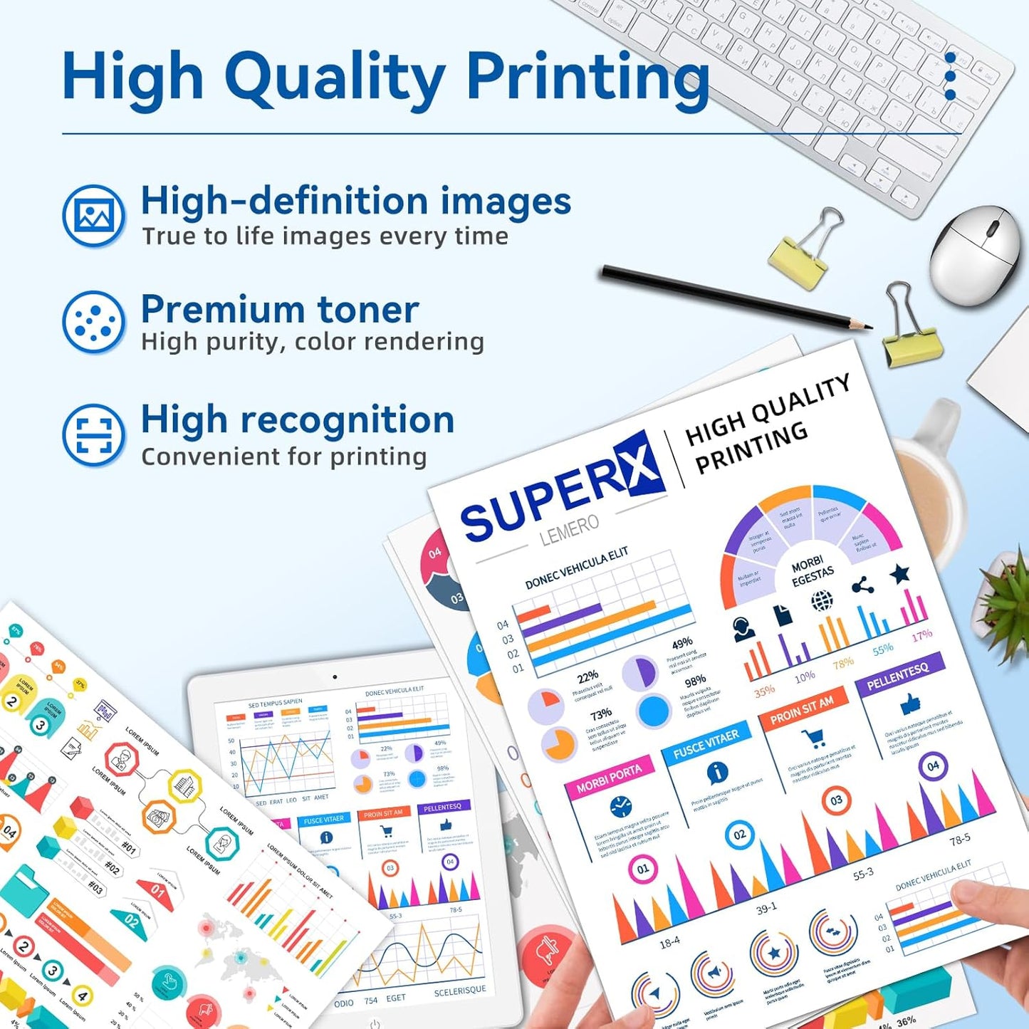 LEMERO SUPERX 210X 210A Toner Cartridge 4-Pack for HP Color LaserJet Pro