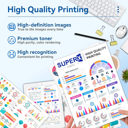 LEMERO SUPERX 210X 210A Toner Cartridge 4-Pack for HP Color LaserJet Pro