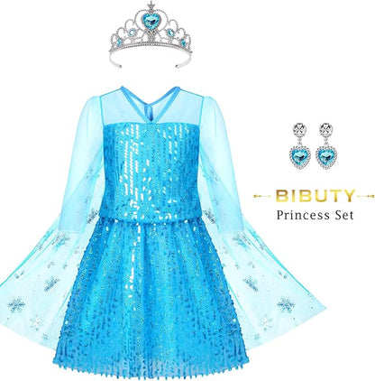 BIBUTY Princess Dress Up Clothes for Girls with Accessories (Ages 3–6)