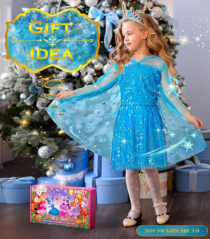 BIBUTY Princess Dress Up Clothes for Girls with Accessories (Ages 3–6)