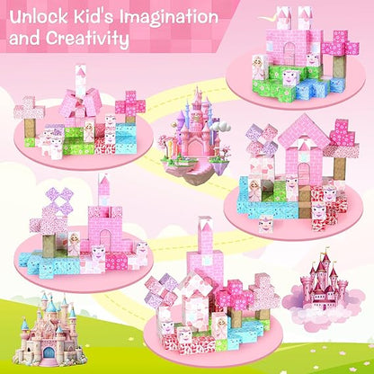 100PCS Unicorn Magnetic Building Blocks – Princess Castle, STEM Toy