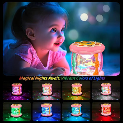 Baby Musical Light-Up Toy – Ocean-Themed, Rotating Lights & Crawling Fun