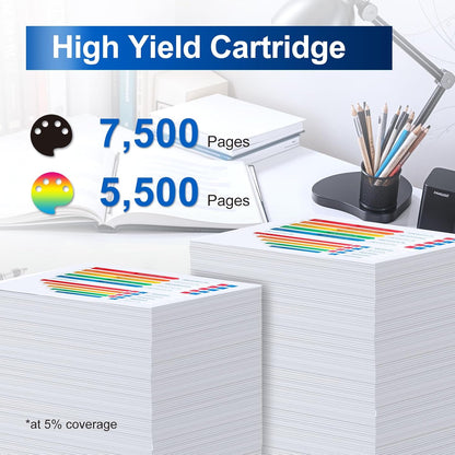 InkNI 210X Toner Cartridges 4-Pack with Chip for HP LaserJet Pro Printers