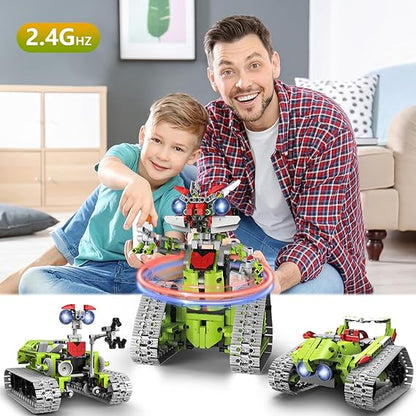 5 in 1 STEM Robot Building Kit, 705 Pcs RC & App Controlled Educational Toy