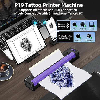 Meiyunprt Upgraded Bluetooth Tattoo Stencil Printer – Wireless & Portable