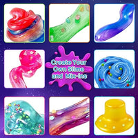 YOPINSAND DIY Galaxy Slime Kit for Girls - Glow, Butter, Foam, Add-ins