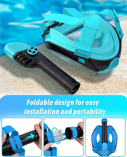 Zenoplige Full Face Snorkel Mask with Camera Mount – Anti-Fog & Leak