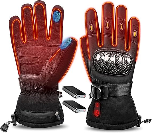 SEASAND Heated Gloves for Men & Women, Rechargeable for Winter Sports