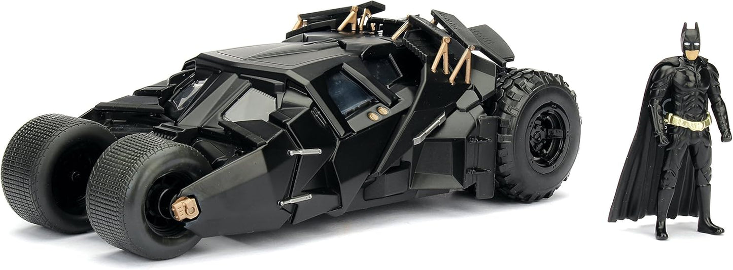 Jada Toys Dark Knight 1:24 Batmobile & Batman Die-Cast Collectible Set