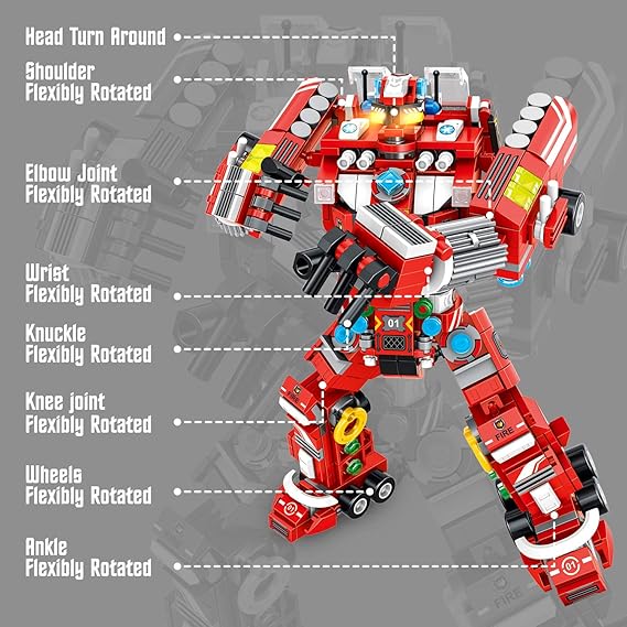 35-in-1 STEM Robot Building Toy | Creative Construction Truck Blocks