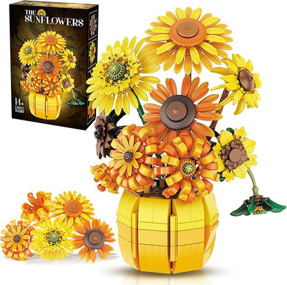 Sunflower Building Set Flowers | 1009-Piece Van Gogh Botanical Collection