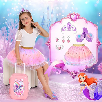 19 Pcs Princess Dress Up Shoes Set | Toddler Role Play Costume Kit