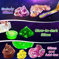 YOPINSAND DIY Galaxy Slime Kit for Girls - Glow, Butter, Foam, Add-ins