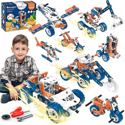 SMILESSKIDDO 12-in-1 STEM Building Toys 152 PCS for Kids Ages 4–8