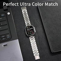 Titanium Magnetic Apple Watch Band 49mm-38mm - Adjustable Metal Strap