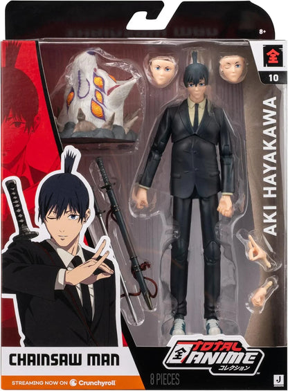 Total Anime Aki Hayakawa – 6.5" Chainsaw Man Figure with Fox Devil & Gear
