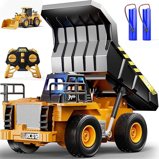 Geyiie Remote Control Dump Truck – RC Construction Toy for Ages 8-12