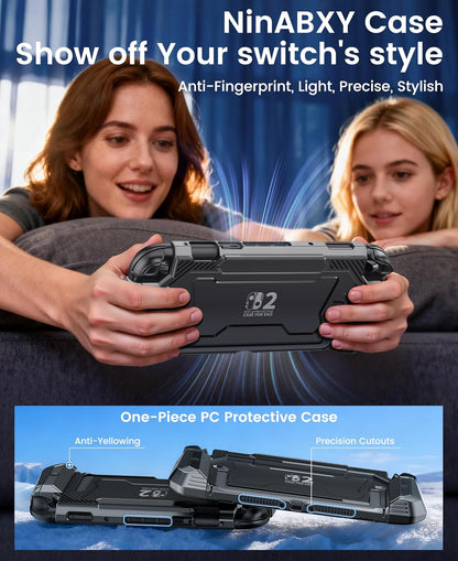 NinABXY Nintendo Switch 2 Case – Dockable, Shockproof, 1-Click Joy-Con Release